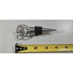 VTG Wedding Star Silver Metal Wine Bottle Stopper Queen Crown